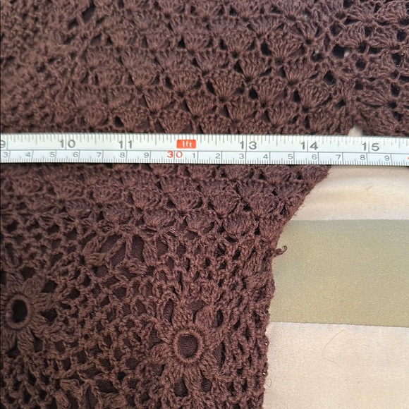 Michael Kors Elegant Brown Crochet Dress - Picture 12 of 15